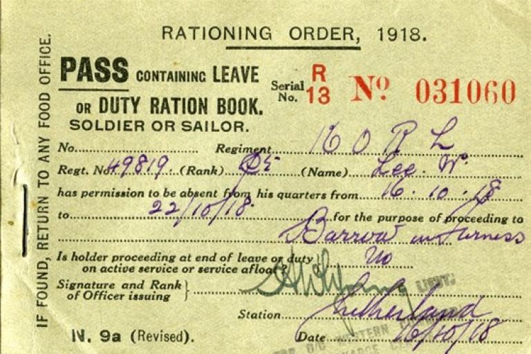 Rationing Order